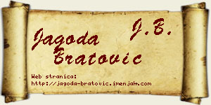 Jagoda Bratović vizit kartica